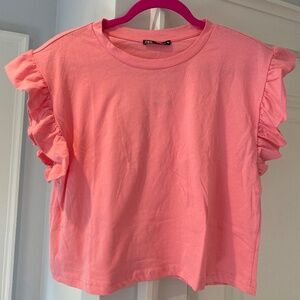 NWT! Zara ruffle sleeve tank top